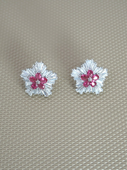 RUBY ALICE ZIRCONIA STUDS - Jewels of Iva