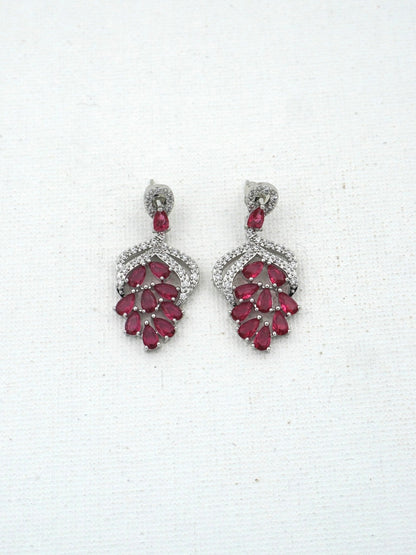 RUBY AMEERA ZIRCONIA EARRINGS - Jewels of Iva