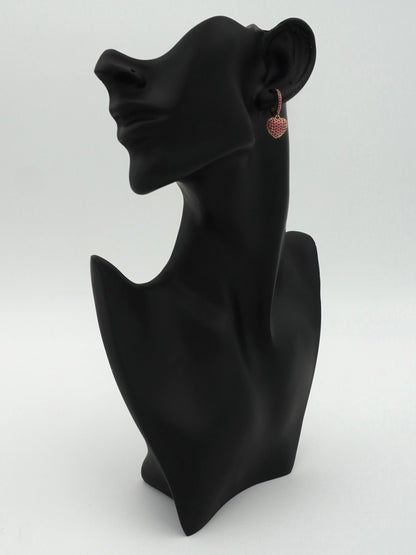 RUBY CORDATE ZIRCONIA EARRINGS - Jewels of Iva