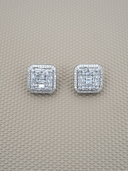 SILVER AVRIL ZIRCONIA STUDS - Jewels of Iva