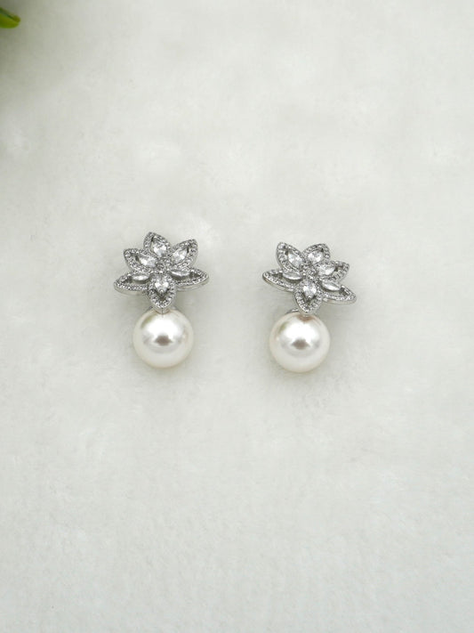 SILVER CLEO ZIRCONIA STUDS - Jewels of Iva