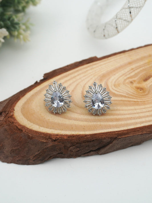 SILVER EULIA ZIRCONIA STUDS - Jewels of Iva