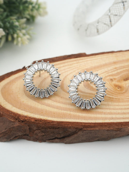 SILVER RILEY ZIRCONIA STUDS - Jewels of Iva