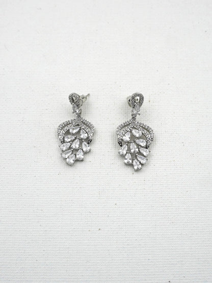 WHITE AMEERA ZIRCONIA EARRINGS - Jewels of Iva