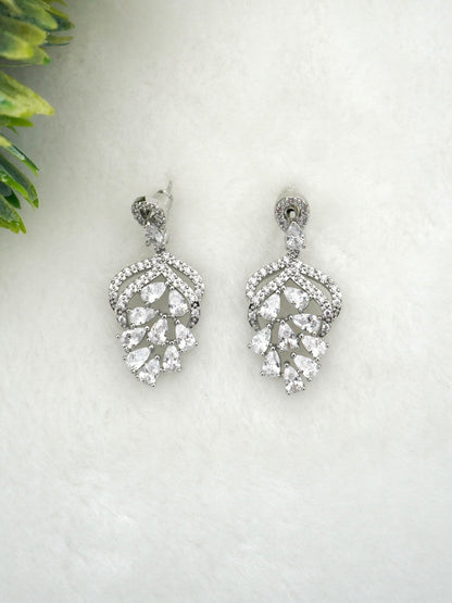 WHITE AMEERA ZIRCONIA EARRINGS - Jewels of Iva