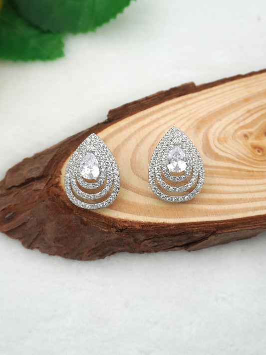 WHITE ANNORA ZIRCONIA STUDS - Jewels of Iva
