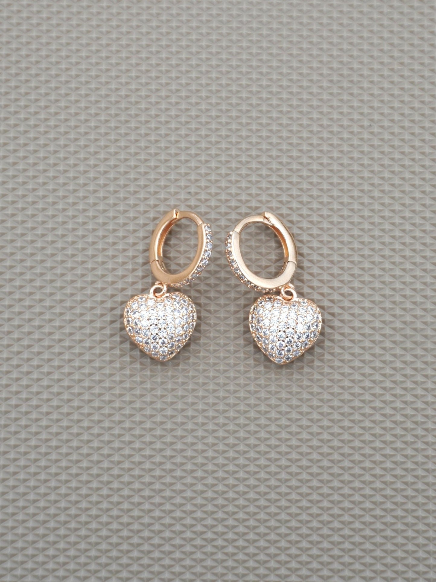 WHITE CORDATE ZIRCONIA EARRINGS - Jewels of Iva