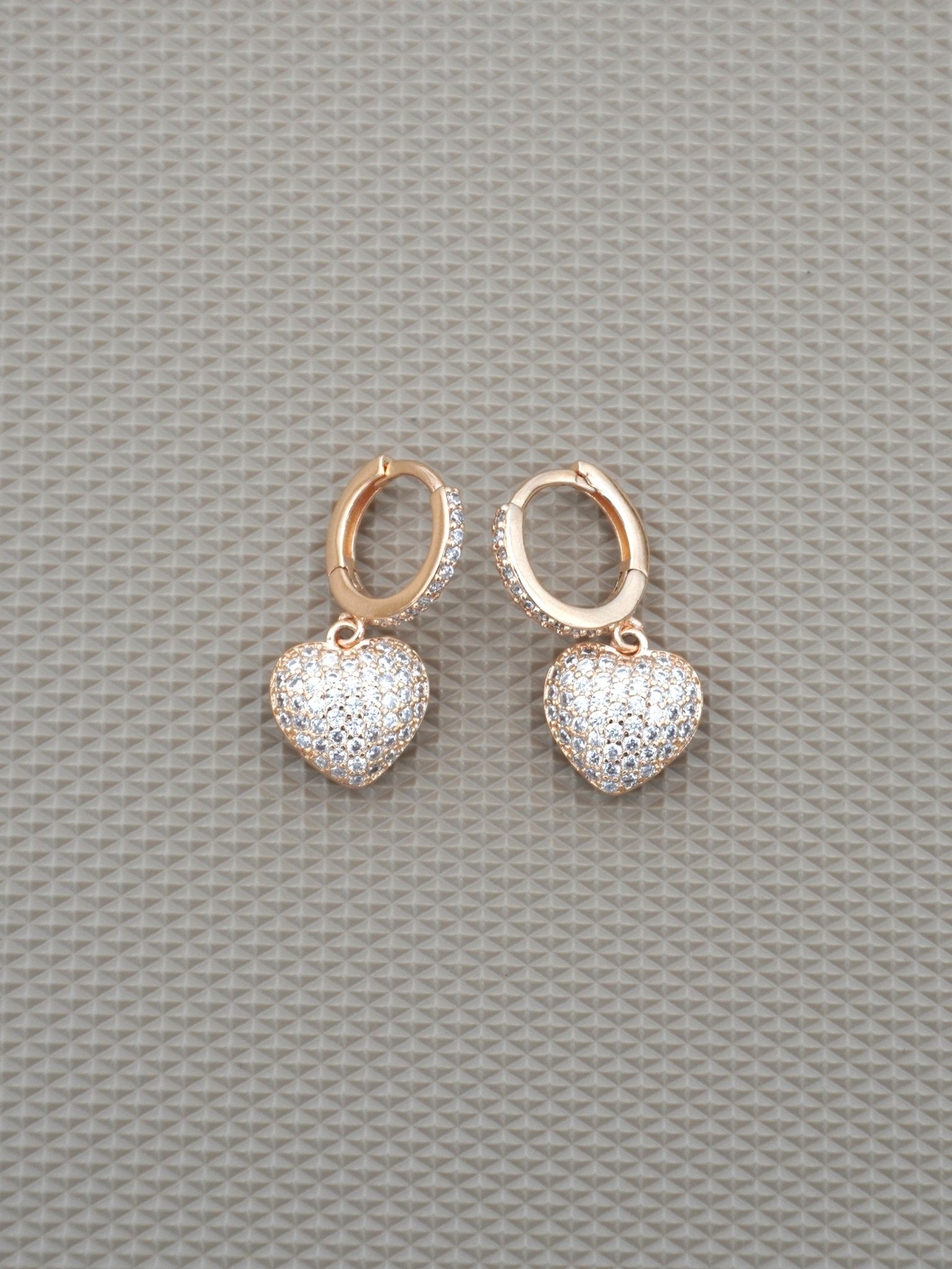 WHITE CORDATE ZIRCONIA EARRINGS - Jewels of Iva