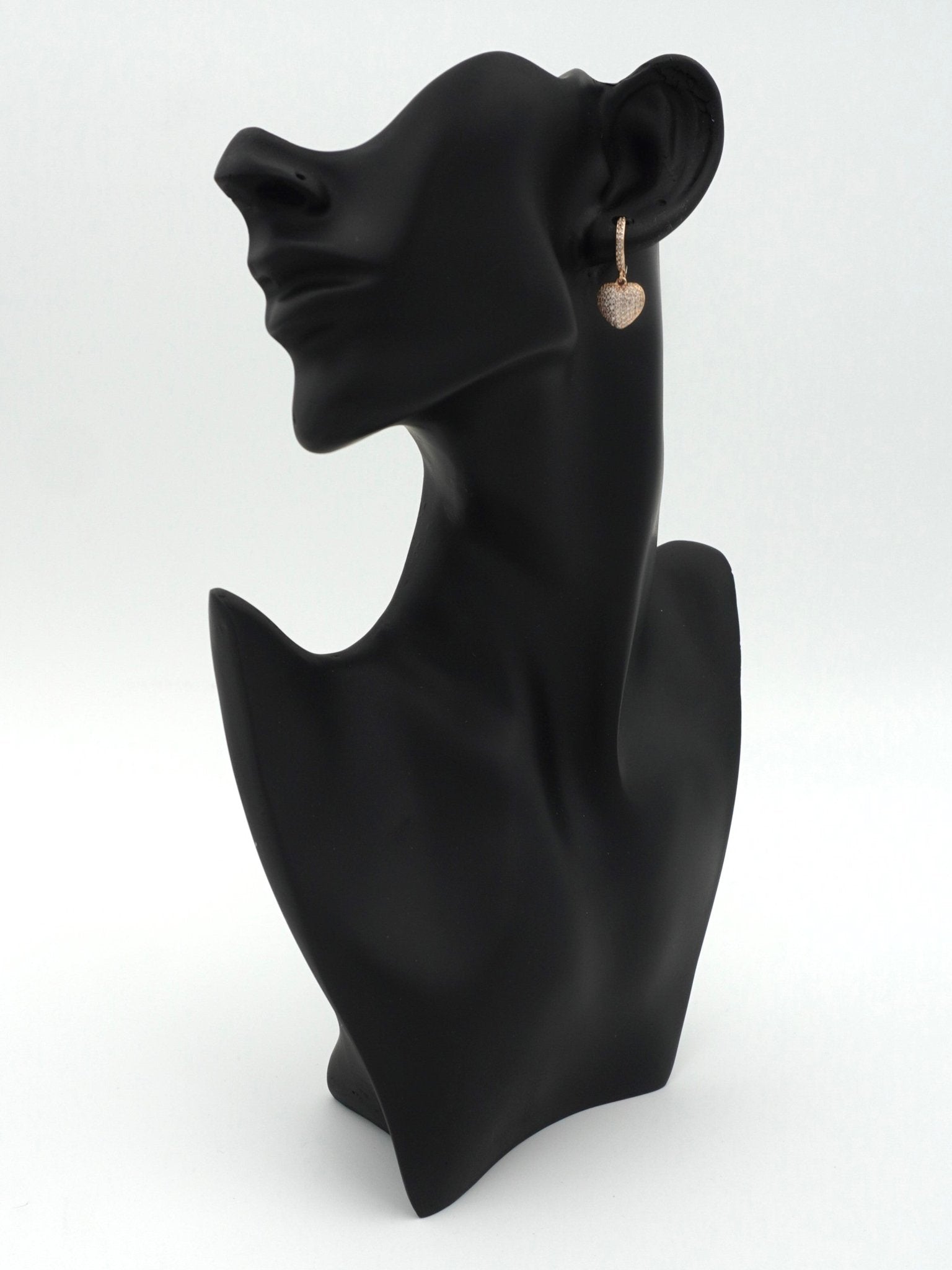 WHITE CORDATE ZIRCONIA EARRINGS - Jewels of Iva