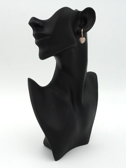 WHITE CORDATE ZIRCONIA EARRINGS - Jewels of Iva