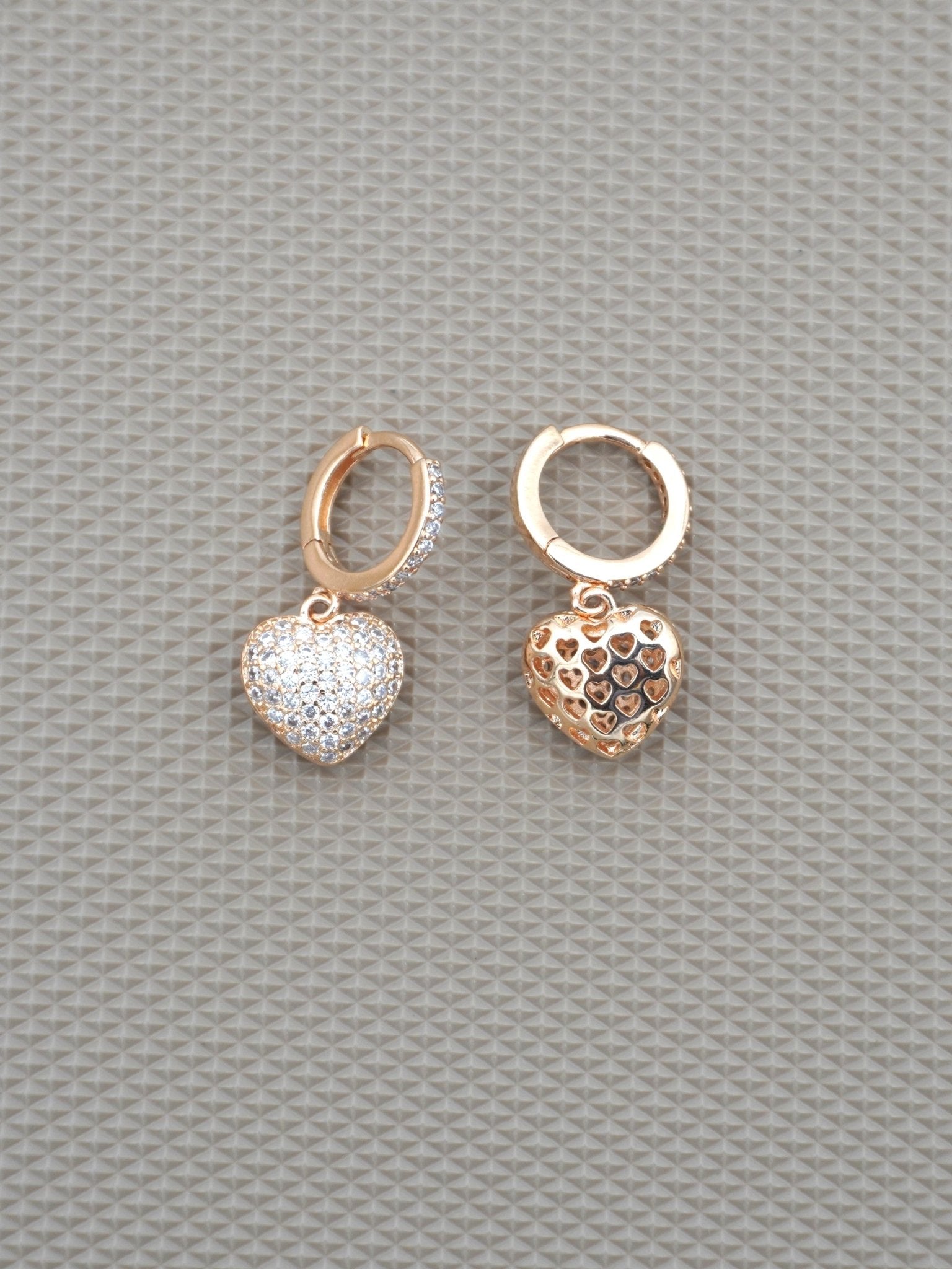 WHITE CORDATE ZIRCONIA EARRINGS - Jewels of Iva