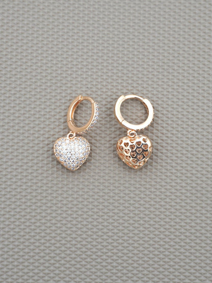 WHITE CORDATE ZIRCONIA EARRINGS - Jewels of Iva