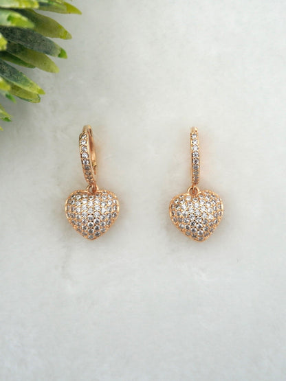 WHITE CORDATE ZIRCONIA EARRINGS - Jewels of Iva